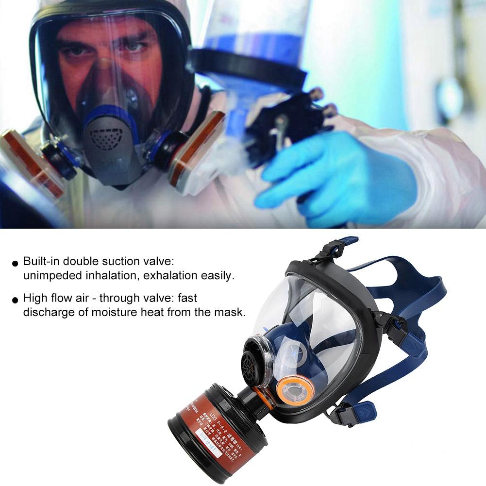 Silica Gel Full Face Anti Dust Respirator Paint Chemical Methanol Protection Gas Mask