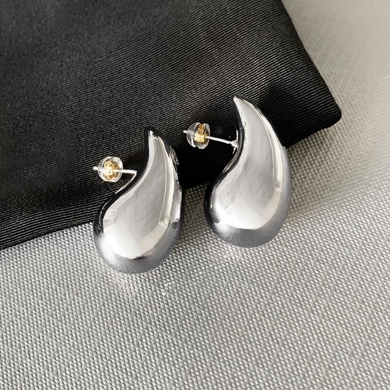 Simple Chunky Drop Earrings For Woman Gold Plated Personalized Waterdrop Stud Earring 2023 Fashion Jewelry Party Girls Gifts