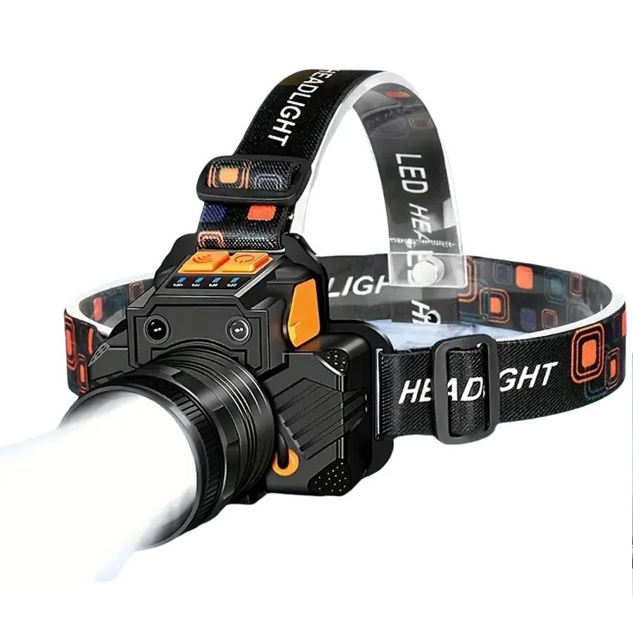 

Светодиодный налобный фонарь T6 с индукционным управлением, перезаряжаемый, мощный, сенсорный, светодиодный налобный фонарь, ультраяркий налобный фонарь для кемпинга, рыбалки, работы