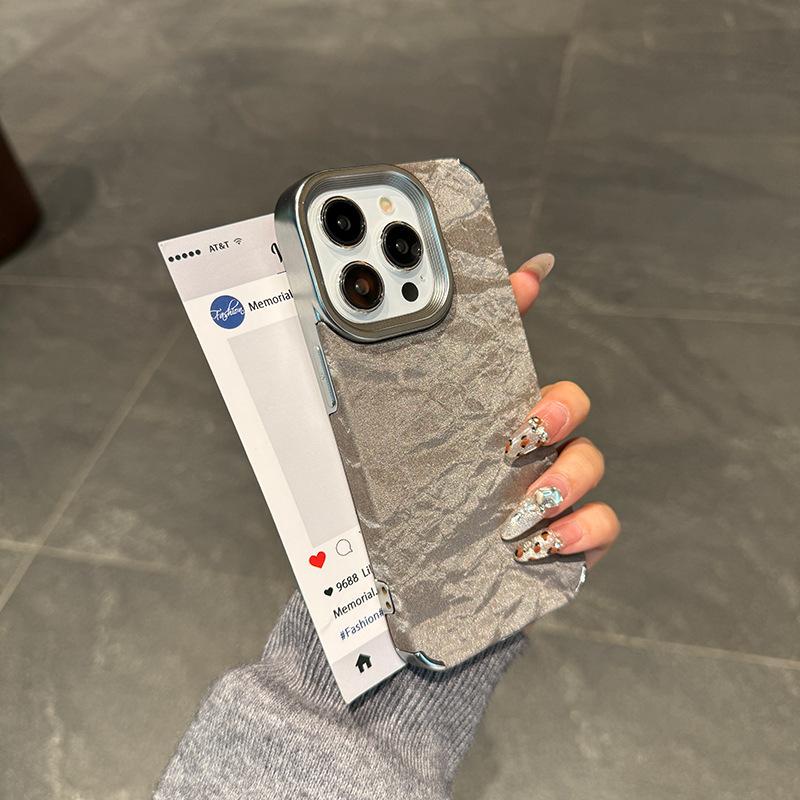 Applicable to iPhone11 simple, large hole electroplating, snow-capped mobile phone case Apple 11 magnetic mobile phone case