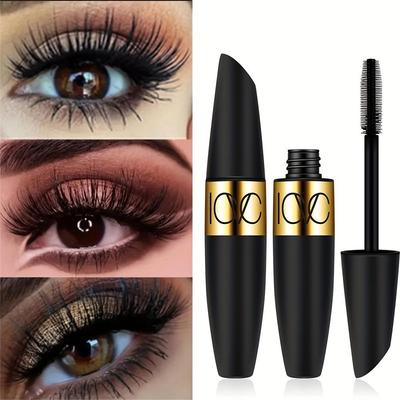 Mascara volumateur et allongeant Résistant à la transpiration Sans grumeaux Effet extension de cils 6D Maquillage recourbant longue tenue avec brosse fine