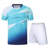 Unisex Badminton Sport Set Short Sleeve Top Shorts Men Women Kids Athletic Wear