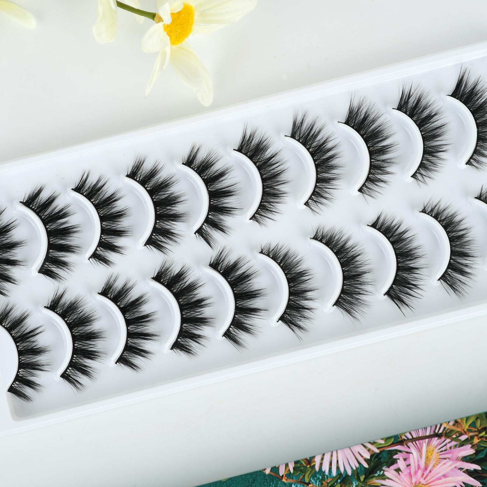 10 пар пушистых накладных ресниц — фото 3