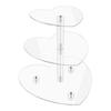 3 Tier Acrylic Cupcake Stand Heart-Shaped Dessert Display Stand Holder For Birthday Wedding Parties Decorative Supplies