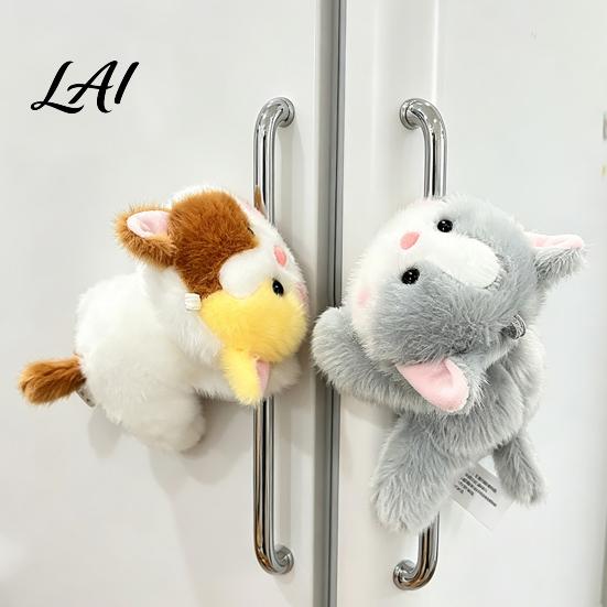 Fun Magnetic Ornament Cute Plush Animal Refrigerator Magnets Soft Stuffed Fridge Magnet Adorable Duck Creative Polyester Fiber Magnet Cat