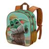 Jednokomorowy 3D Plecak Przedszkolny Grogu Baby Yoda Zielony 26X31X11Cm