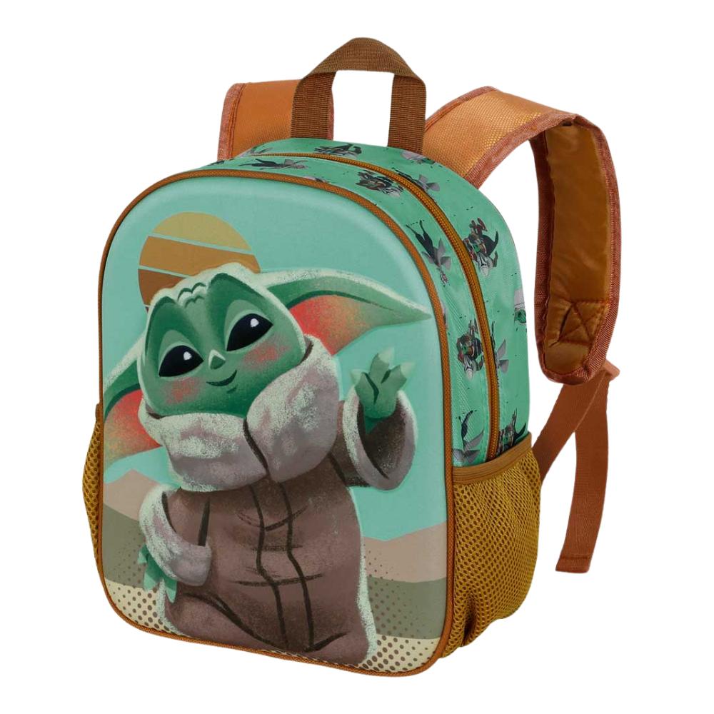 Jednokomorowy 3D Plecak Przedszkolny Grogu Baby Yoda Zielony 26X31X11Cm
