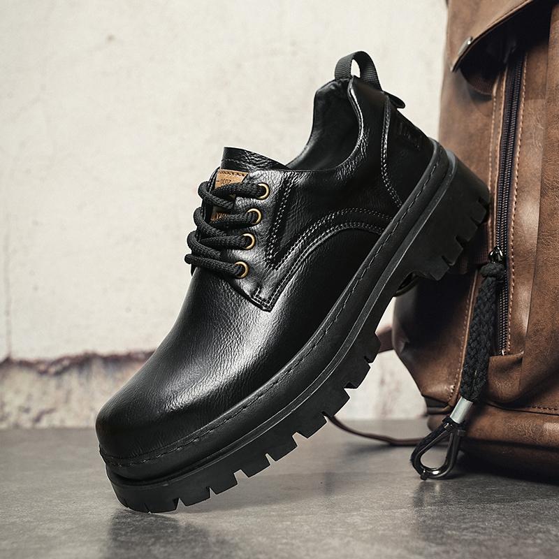 2025 High quality autumn and winter collection men's formal shoes, British fashion style low top leather shoes