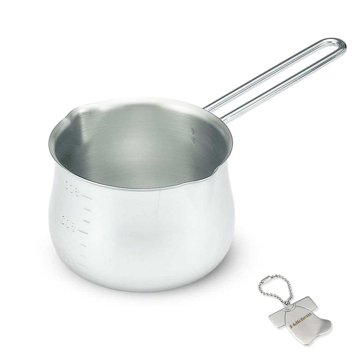 

J-kitchens Cooklife Stainless Steel Milk Pan, 800ml, Rust-Resistant, Gas-Only, Made in Japan, Includes Original Tag