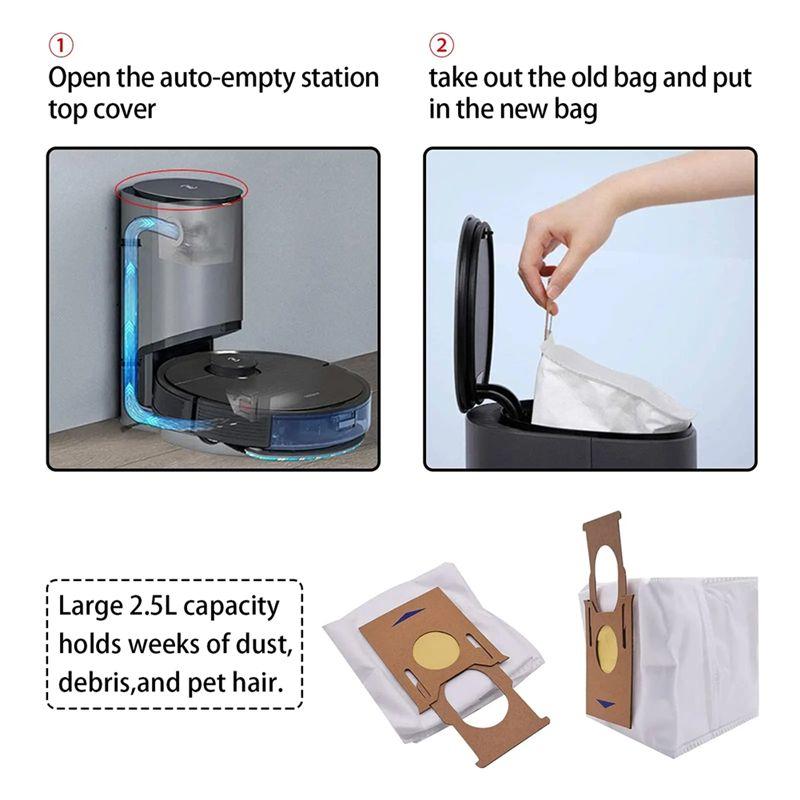 AEE4-Dust Bag For Ecovacs DEEBOT T9 T9 AIVI OZMO T8 AIVI T8 Max T8 Series N8 Pro Plus N8 Pro Accessories Vacuum Spare Parts