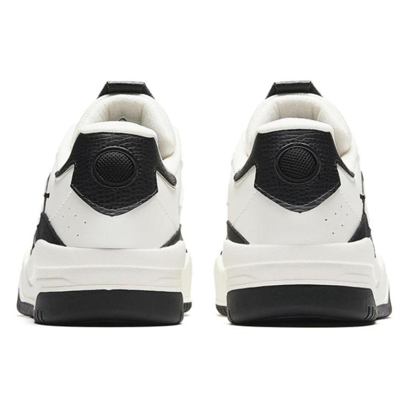 Anta Wave Shoe Slip Resistant, Abrasion Resistant, Lightweight Low top Skateboard Shoes Men's Black White Sneakers 912348003-2