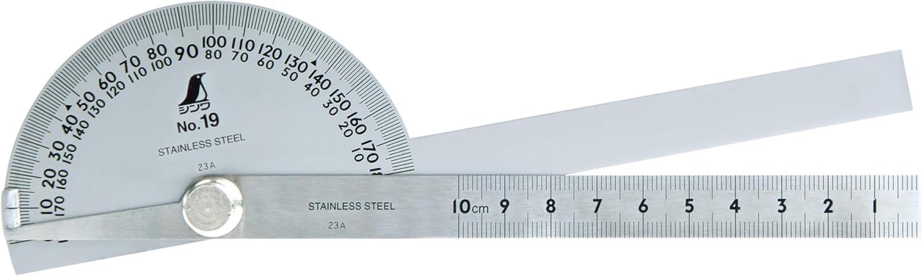 

Транспортир Shinwa Measurement Shinwa Sokutei 2-полюсный серебристый №19 62490