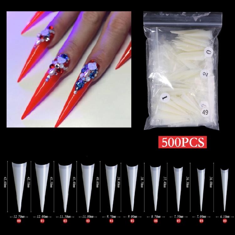 Stiletto Nagelspitze Lange Stiletto Nagelspitze Acryl Nagelspitzen Spitz zulaufende Falschnagelspitze