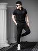 Ozhouzhan Hood Short Sleeve Hoodie Casual Set Men's Summer Fashion Brand Print Half Sleeve T-shirt Trousers Two-piece Set