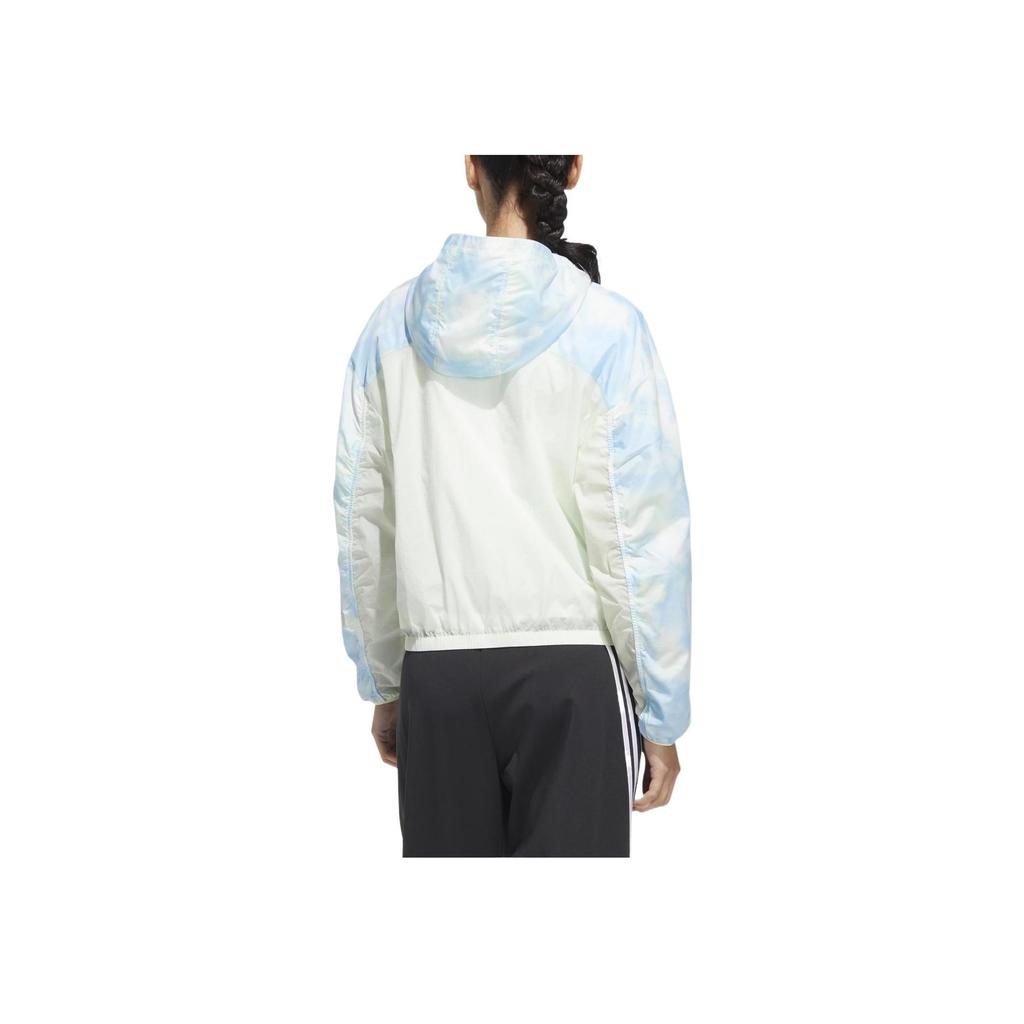 adidas Tie-Dye Striped Hooded Long Sleeve Casual Jacket Women Multicolor HI6826