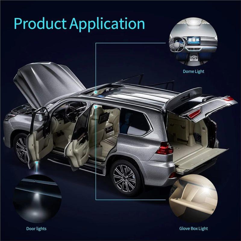Super Bright White LED Dome Tail Cab Light Bulb Kit Set(42 Pieces) For Interior Car Lighting-Boom