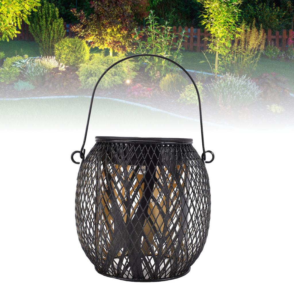 Outdoor Solar Lantern LED Metal IP65 Water Proof Garden Decorative Hanging Solar Light for Table Pathway Walkway Patio