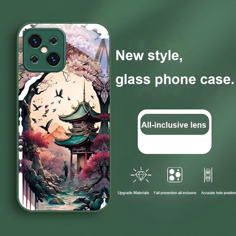 Wonderland Oil Painting For Find X5 X3 Lite Reno 6 4Z 5G OPPO A72 79 73 58 A54S OnePlus Nord N200 Tempered Glass Phone Case