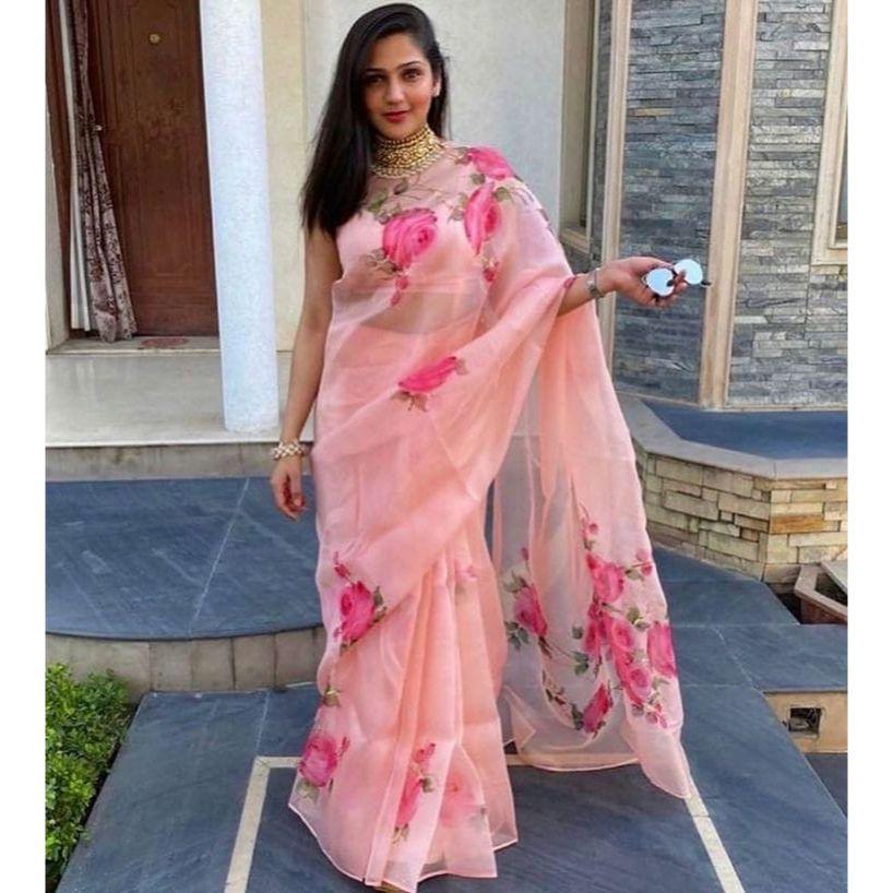 stylish casual wear & office wear saree for women, Blouse (Need To Be Stitched As Per Size And Fit)