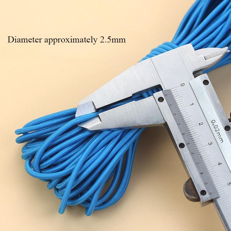 10M Rundes Farbiges Elastikband Gummiband Strapazierfähige Rindersehne Feines Springseil Elastisches Seil DIY Bekleidungszubehör Haarseil