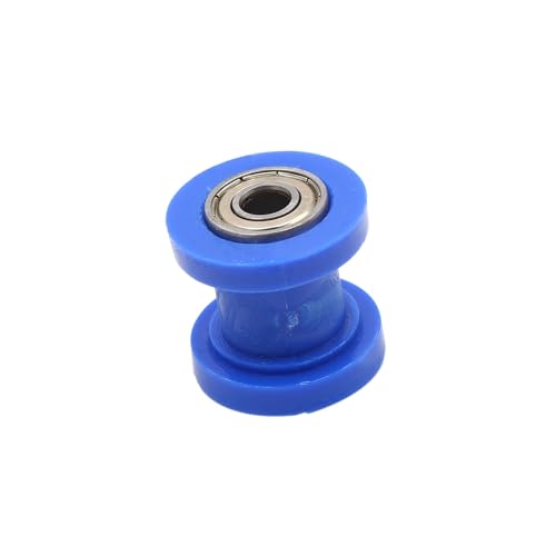 

A ABSOPRO Motorcycle Chain Roller Pulley Slider 8mm Hole Tensioner Wheel Guide Rubber Metal Blue
