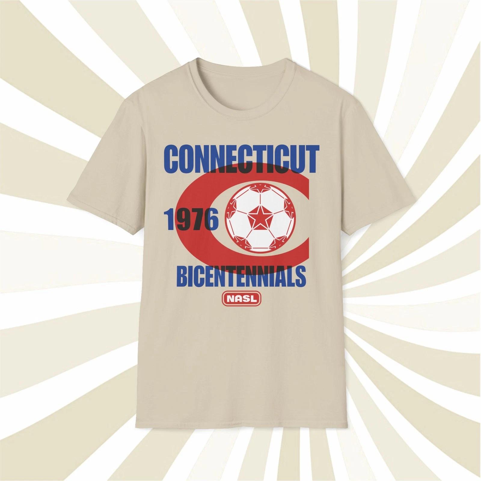 Men s and Women s T-shirts Connecticut Bicentennials 1976 NASL Vintage Offset Printed Soccer T-Shirt XS
