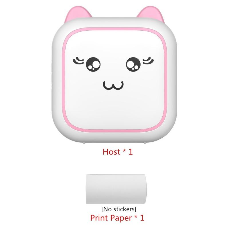 

Портативный мини-термопринтер с беспроводной связью BT 203dpi фотоэтикетка памятка печать неправильных вопросов с USB-кабелем Imprimante портативный M5 розовый