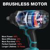 588VF 3/4 Inches 2100N.M Car Truck Repair Impact Driver Tool For 18V Battery High Torque Brushless Electric Impact Wrench