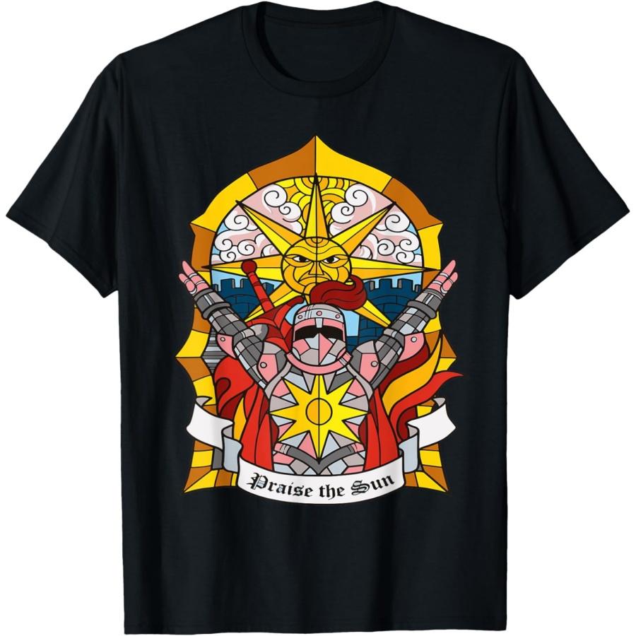 Praise the Sun Knight RPG Gaming Mosaik T-Shirt S чёрный