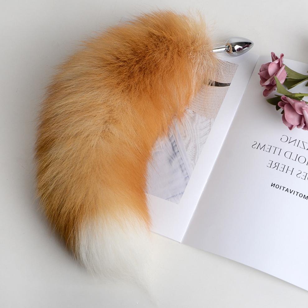 Anal Plug with Real Fox Tail for Woman Separable Cosplay Butt Plug Anal Adult Products Masturbator Man Female Couples Sex