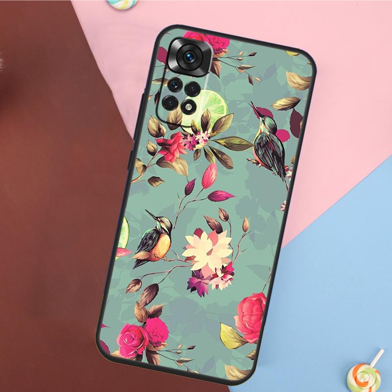 

Garden Birds Cover For Xiaomi Redmi Note 13 14 Pro 12 11 9 10 9S 10S 11S 12S Redmi 14C 10C 12C 13C Case Redmi Note 13 4G