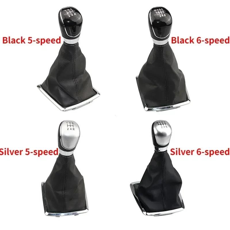 5/6 Speed Gear Shift Knob Lever HandBall For Ford Focus 2 MK2 2005-2008 Small Frame Gaiter Boot Leather Cover