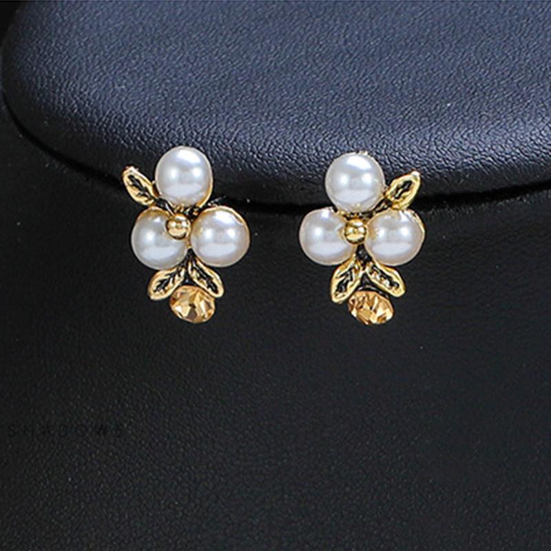 3pcs Bohemian-Inspired Zircon Set Euro-Art Retro Branch Necklace Earrings Accented Adjustable Zircon for Bridal