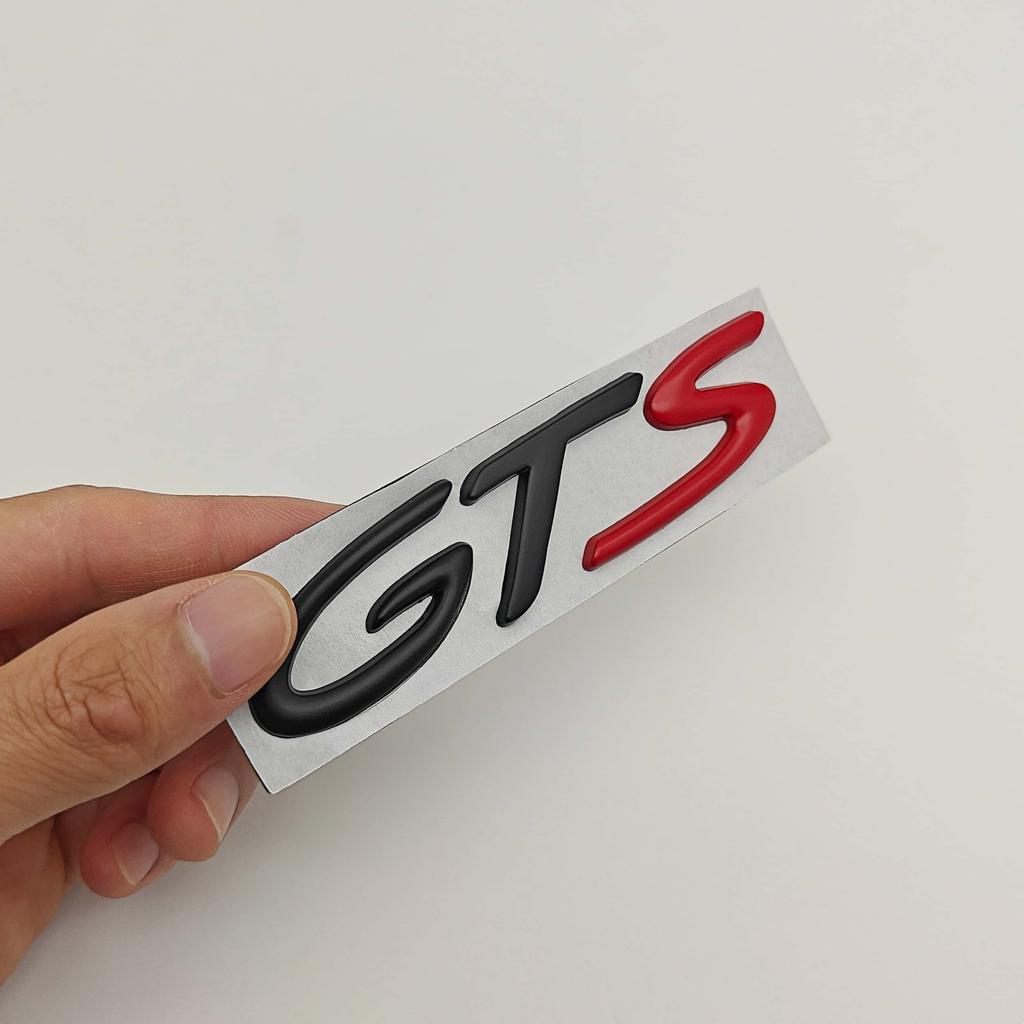 1pc 3D Metal GTS Emblem Decal Side Fender Rear Trunk Badge Sicker for Panamera Taycan Mayenne 911 718