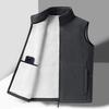 Plus Size Male Warm Waistcoat Fleece Vest Men's Lamb Cashmere Warm Sleeveless Coat Men Brand Clothing Winter Vest