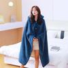 Textile City Winter Heavy Thick Hooded Blanket Antistatic Fleece Warm Bedspread Soft Throw Blanket Hoodie Home Solid Towel