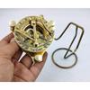 Sundial Compass for Hiking, 3 Inches Nautical Compass for Outdoor, Pocket Compass for Hiking, with Display Stand Camping Maritime Vintage