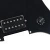 Yibuy Black Metal PVC Pickguard for 1 Humbucker Electric 3 Layers with 11 Mounting Easy Repair Noiseless & Pre-Wired Guitar, Holes, Process,