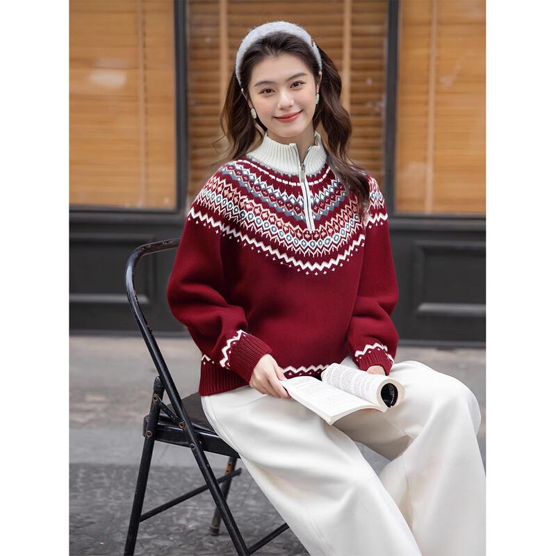 Mokana Women's Stylish Long Sleeve Lambswool Sweater MKNJD3191