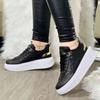 Frau Schuhe Casual Turnschuhe für Frauen Runde Kappe Plattform Schuhe Lace Up Tennis Weibliche Vulkanisierte Schuhe Einfarbig Damen Loafer