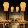 Bamboo Lantern Pendant Lamp Retro Japanese Style E27 Chandelier Hanging Light Ceiling Lighting Fixture for Living Room Bedroom