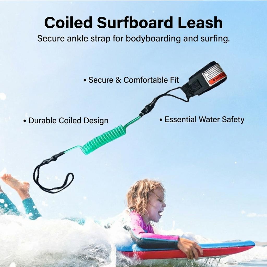 Surfboard Safety Leash TPU Material for Surfing Water Sports Accessories