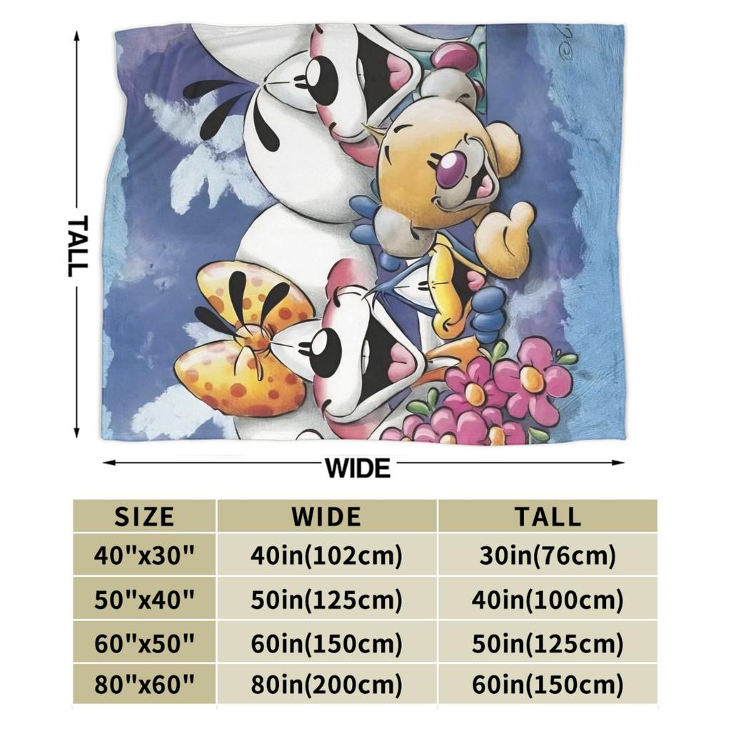 Cute Diddl  Blanket Quality Warm Soft  Throw Blanket Winter Child Living Room Pattern Bedspread