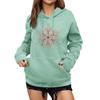 Women's Winter Christmas Printed Pullover Hooded Sweatshirt Fleece Long Sleeve Sweatshirt