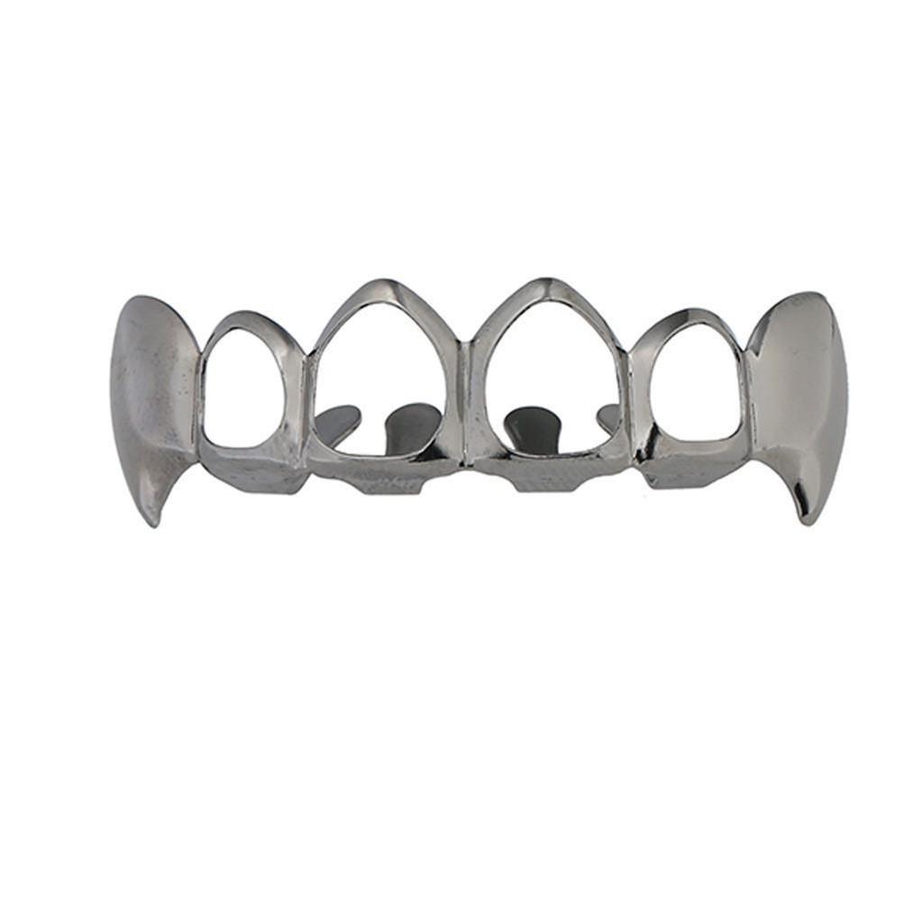 Hip Hop Vampire Fang Grillz - Hollow Out Cosplay Mouthguard for Halloween