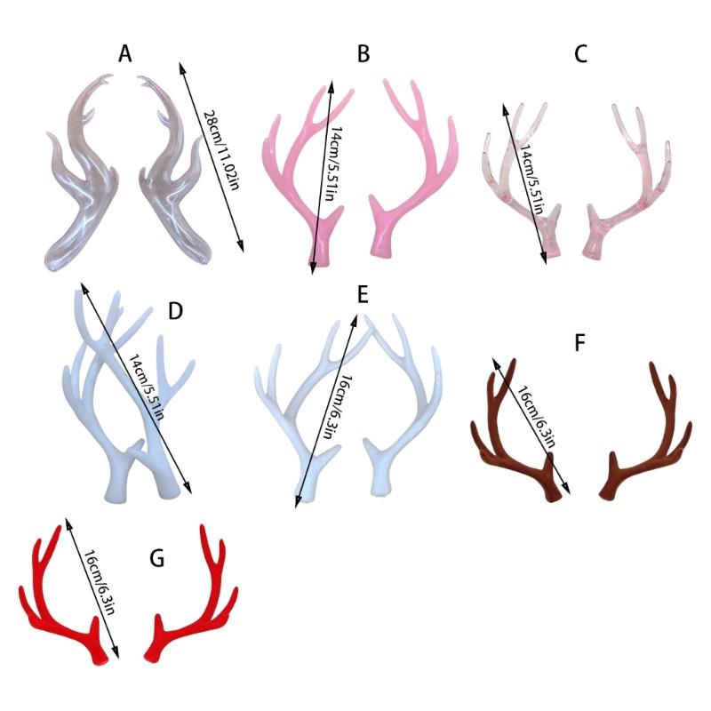 Simulation Resin Antler Headpiece for Cosplay and Theme Party Easy To Use Christmas Theme Headband Making Accessories