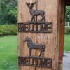 Cast Iron Decorative Plaques European Retro Style Courtyard Welcome Doorplate Outdoors Garden Deer Horse Hanging Decorations