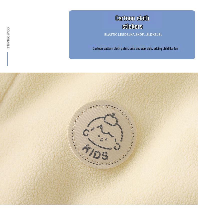 AINI Kids' Orlon Fleece Vest - Warm, Sleeveless, Stand-up Collar for Boys and Girls, Ideal for Spring and Autumn.
