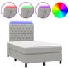 VidaXL Sommier à lattes de Lit avec Matelas et LED, Lit Rembourré, Lit Double, Lit Adulte de Chambre à Coucher Intérieur, 3270218