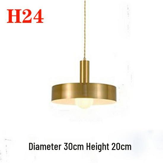Nordic Gold Single Pendant Light for Bedroom, Bar, Café, or Shop